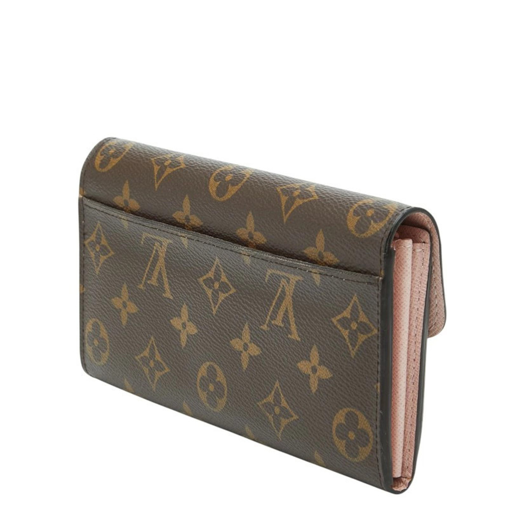 Louis Vuitton Monogram Brown Wallet Leather Long Portefeuille Sarah Brown